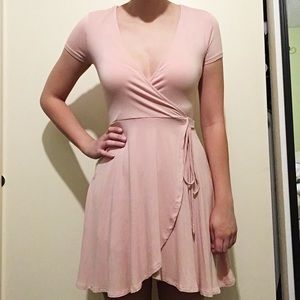 Pink Wrap Dress